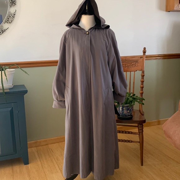 Fleet Street Jackets & Blazers - FLEET STREET Coat w Removable Scarf Hood Raglan Sleeve Taupe size 12P